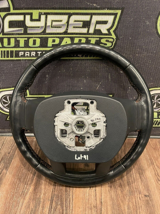 2020-2022 FORD F250 F350 BLACK LEATHER STEERING WHEEL OEM *READ/MINOR FLAWS*