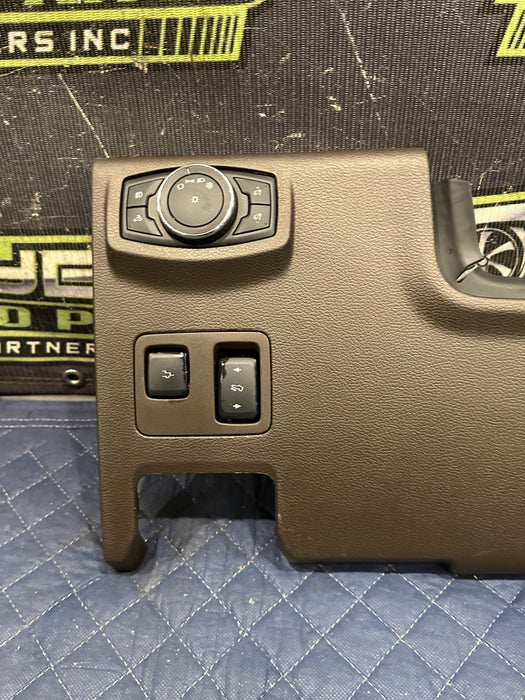 2017-2019 FORD F250 F350 BROWN DASH DASHBOARD LOWER LEFT KNEE PANEL TRIM OEM