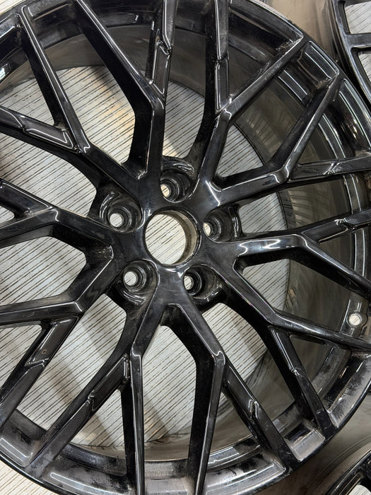 2017 2018 AUDI R8 GENUINE OEM 20" BLACK OPTIC WHEELS RIMS 4S0-601-025 SET (4)