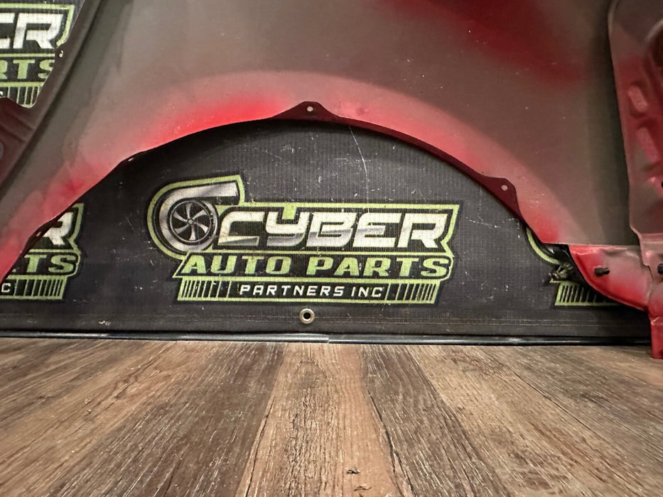 2014 TOYOTA PRIUS V FRONT DRIVER LEFT RED FENDER OEM *PAINT CHIPS/RESIDUE* (READ