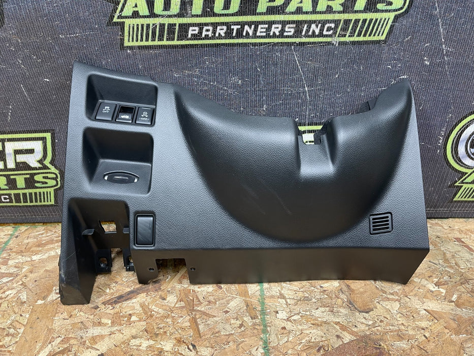 2013 INFINITI G37S DRIVER STEERING COLUMN KEY SLOT KNEE TRIM OEM 2009-2015