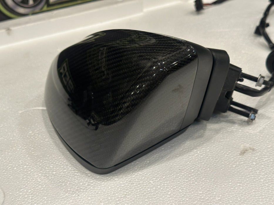 2017-2023 AUDI R8 CARBON FIBER DOOR MIRROR LEFT RIGHT PAIR OEM GENUINE