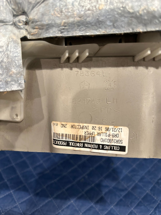 2008 DODGE RAM 3500 SINGLE CAB DRIVER LEFT UPPER B PILLAR TRIM 5GR31BD1AD