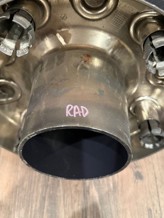 2017-2019 FORD F250 F350 F450 BLACK WHEEL HUB CAPS OEM *READ/CHIPS*