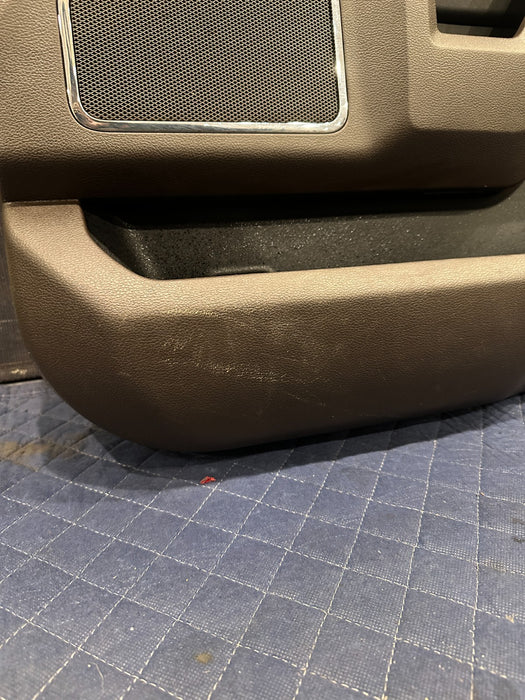 2017-2019 FORD F250 F350 F450 KING RANCH BROWN FRONT RIGHT DOOR PANEL OEM *FLAWS