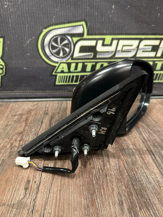 2010 NISSAN 370Z PASSENGER RIGHT DOOR MIRROR BLACK CHEERY (NAG) OEM