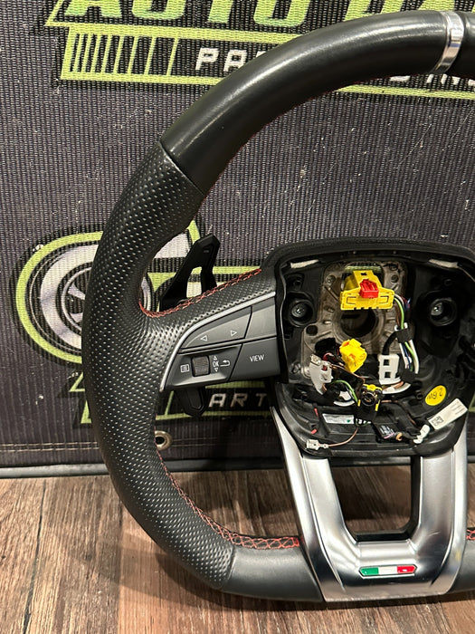 2018-2024 LAMBORGHINI URUS LEATHER STEERING WHEEL W RED STITCHING OEM