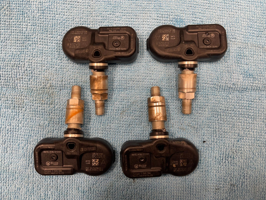 2015 NISSAN 370Z NISMO WHEEL RIM TPMS TIRE PRESSURE MONITOR SENSORS OEM SET (4)