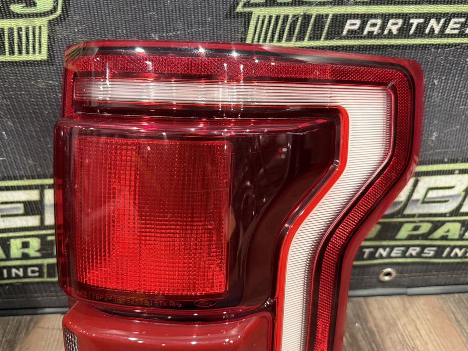 2019 FORD F150 RAPTOR PASSENGER RIGHT LED TAIL LIGHT OEM *MINOR SCUFFS 7-8*