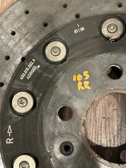 2021 AUDI R8 REAR PASSENGER RIGHT CARBON CERAMIC BRAKE ROTOR OEM 4S0.615.602.A