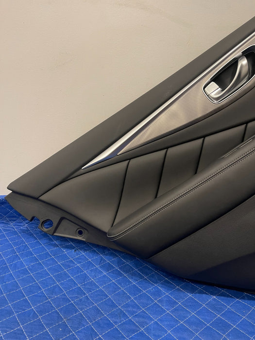 2017 INFINITI Q50 RED SPORT REAR DRIVER LEFT DOOR PANEL ASSEMBLY OEM