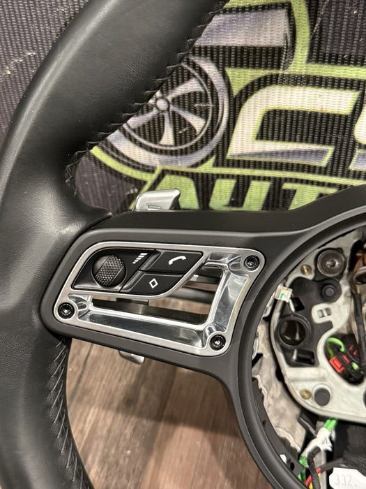 2014 PORSCHE 911 TURBO S 991.1 TO 991.2 CONVERSION BLACK STEERING WHEEL OEM