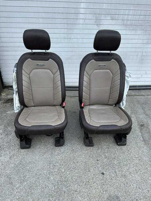 2017-2019 FORD F250 F350 LIMITED FRONT LEFT RIGHT SEATS PAIR OEM ~MINOR WEARS~