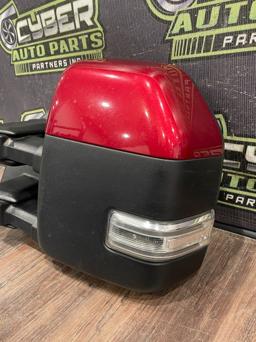 2017-2019 FORD F250 F350 DRIVE RLEFT TOWN MIRROR W RED CAP COVER (RR) OEM {READ}