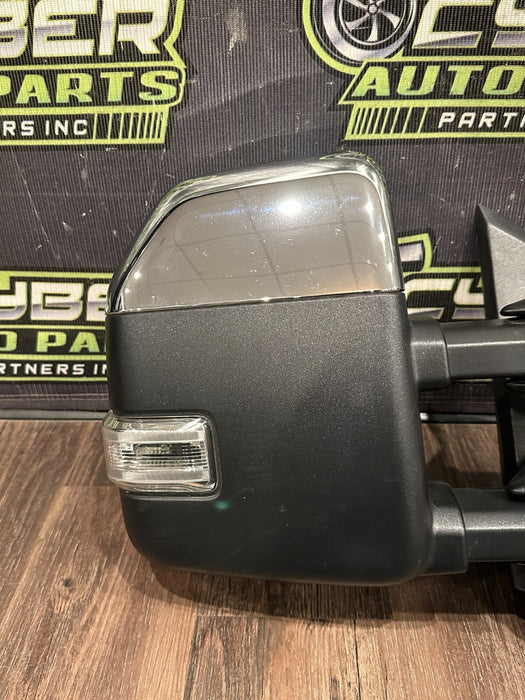 2023-2024 FORD F350 PASSENGER RIGHT CHROME CAP TOW MIRROR W CAMERA OEM