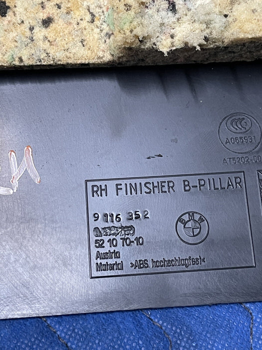 2011 BMW 550i F10 5 SERIES FRONT LEFT & RIGHT LOWER B PILLAR TRIMS OEM *READ*