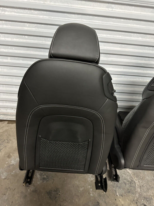 2011 2014 AUDI R8 5.2L V10 WHITE DIAMONDS STITCHING LEATHER BUCKET SEATS OEM