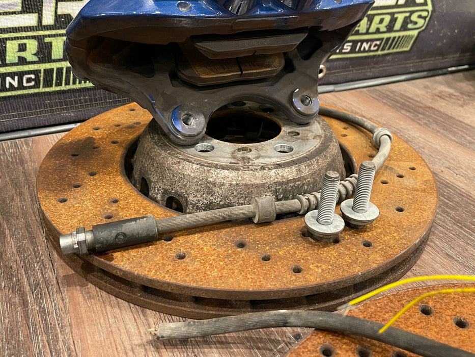 2020 BMW M4 F82 FRONT REAR  BLUE BREMBO BRAKE CALIPERS & ROTORS (448) OEM *READ