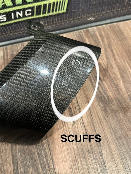 2021 AUDI R8 GAUGE CLUSTER LEFT RIGHT CARBON FIBER TRIM PAIR OEM *READ/SCUFFS*