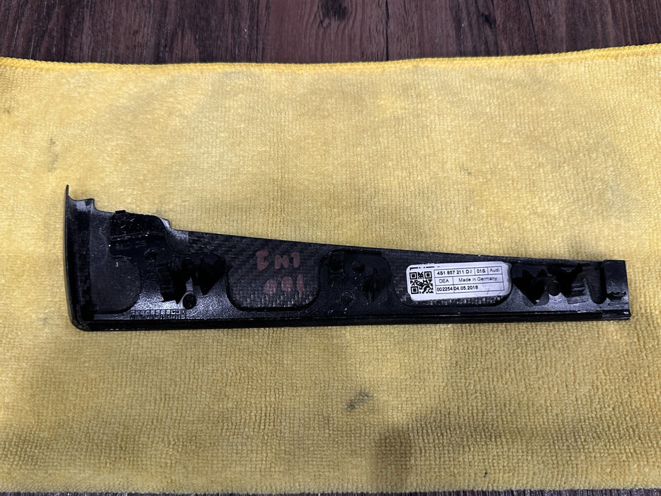 2017-18 AUDI R8 INTERIOR CARBON FIBER TRIM SET PANELS OEM *READ DESCRIPTION*