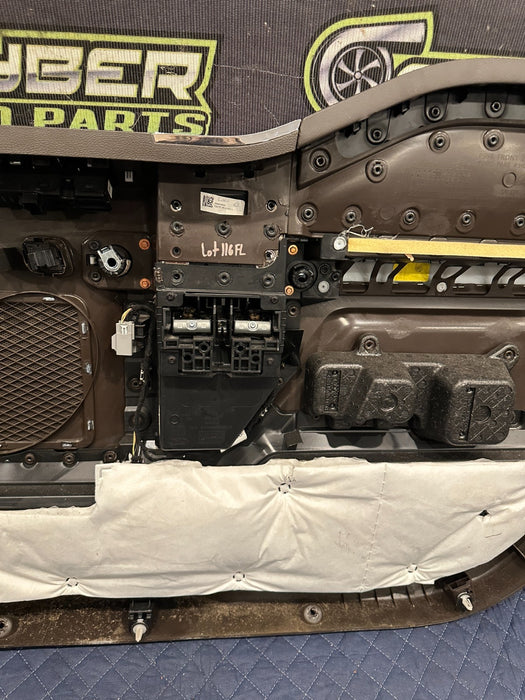 2017-2019 FORD F250 F350 F450 KING RANCH BROWN FRONT LEFT DOOR PANEL OEM *FLAWS*