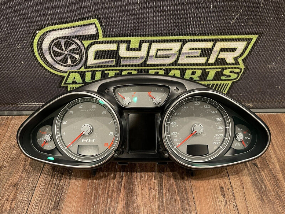 2012 AUDI R8 6SP GATED MANUAL INSTRUMENT GAUGE CLUSTER SPEEDOMETER 47,175 MILES