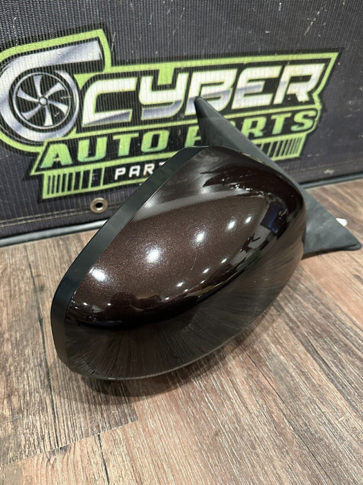 2010 NISSAN 370Z PASSENGER RIGHT DOOR MIRROR BLACK CHEERY (NAG) OEM