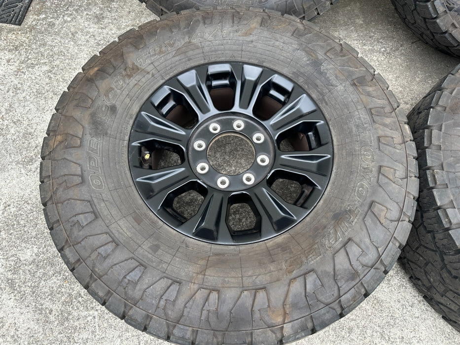 18x8 Ford F250 F350 8x170 Tremor Factory Wheels 37" Toyo Tires