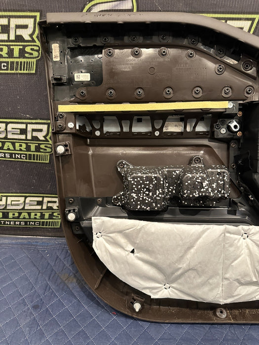 2017-2019 FORD F250 F350 F450 KING RANCH BROWN FRONT RIGHT DOOR PANEL OEM *FLAWS