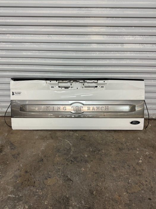 2020 2022 FORD F250 F350 F450 PLATINUM STAR WHITE TAILGATE TAILGATE OEM ~DAMAGE~