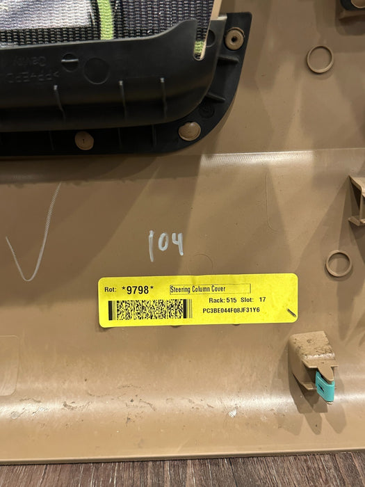 2023-2024 FORD F350 BAJA TAN LEFT KNEE PANEL / STEERING COLUMN COVER OEM