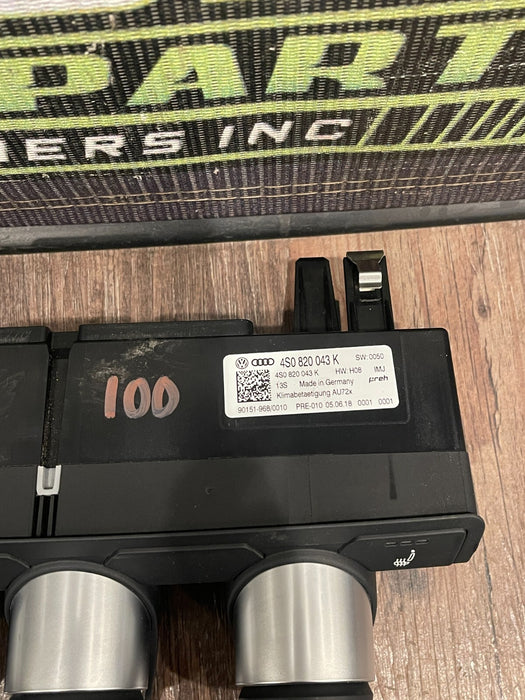 2017-18 AUDI R8 PLUS SPYDER AC A/C HVAC CONTROL UNIT PANEL OEM 4S0 820 043 K