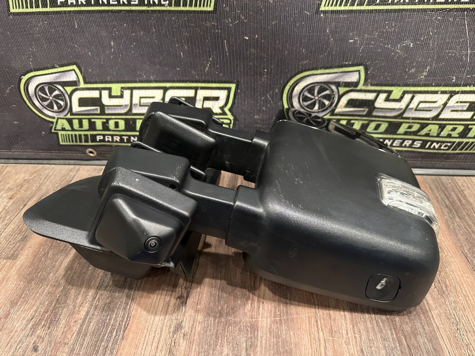 2023-2026 FORD F250 F350 F450 LEFT TOW MIRROR W CAMERA OEM BLK (UM) *FLAWS 6-10*