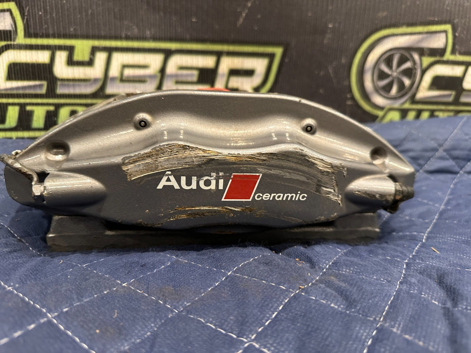2014 AUDI R8 BREMBO REAR LEFT CARBON CERAMIC BRAKE CALIPER OEM *SCATCHES FLAW*