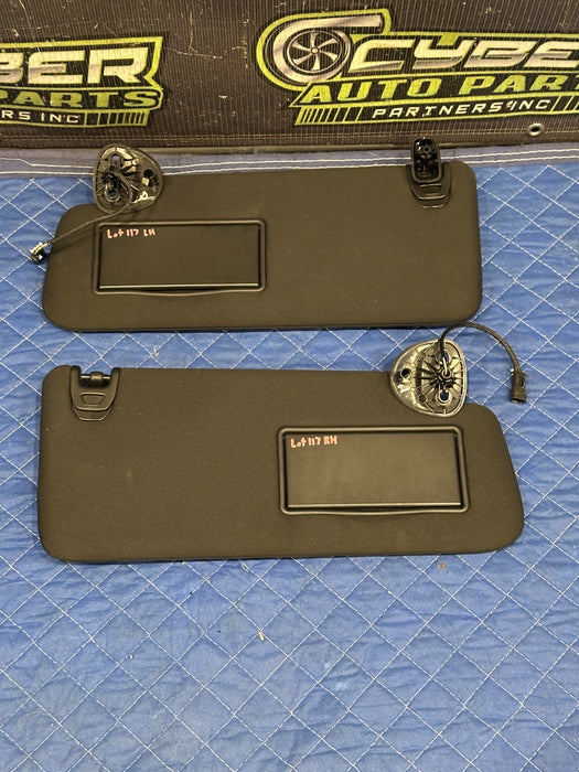2021 RAM 2500 LARAMIE BLACK LEFT RIGHT SUN VISOR PAIR OEM