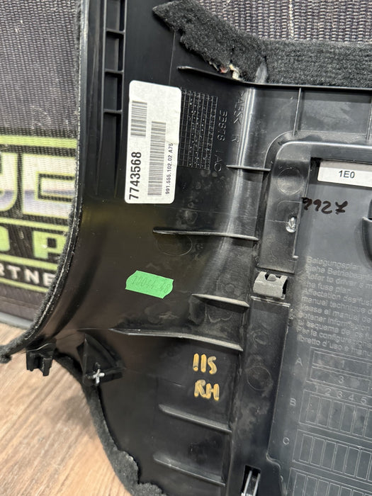 2014 PORSCHE 911 TURBO S 991 RIGHT SIDE FUSE BOX COVER TRIM OEM 99155510202