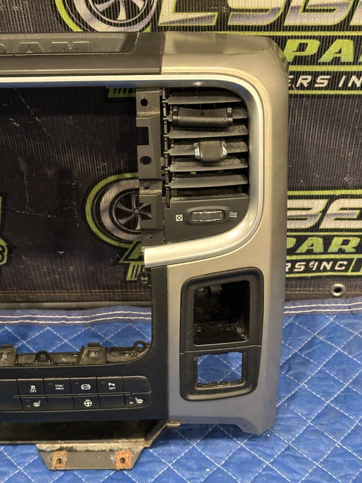 2015 DODGE RAM 2500 RADIO SCREEN SURROUND BEZEL TRIM LOADED OEM