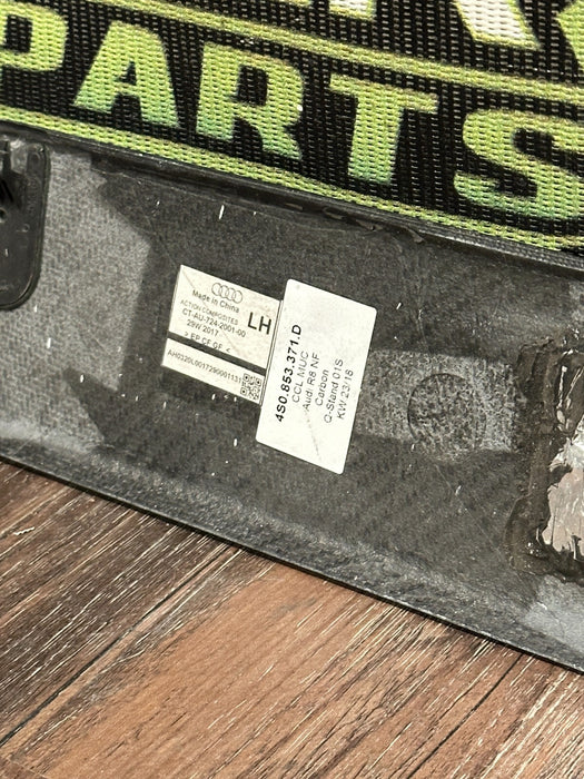 2017-18 AUDI R8 INTERIOR CARBON FIBER LEFT RIGHT KICK SCUFF PLATES OEM *READ*