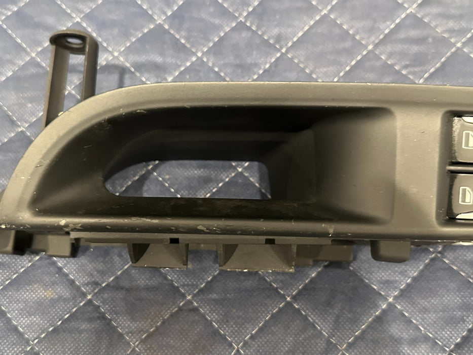 2012 AUDI R8 FRONT LEFT DOOR PANEL WINDOW SWITCH & CONTROL W INSERT BRACKET OEM