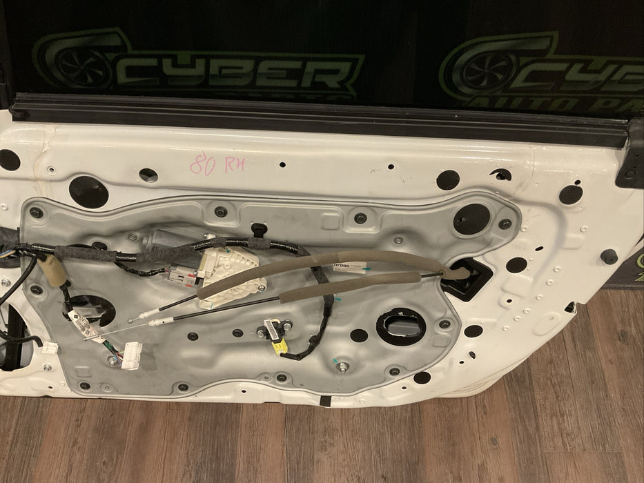 2017 NISSAN 370Z NISMO PASSENGER RIGHT DOOR OEM (PEARL WHITE)~MINOR SCUFFS~
