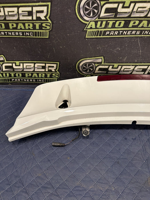 2014 PORSCHE 911 TURBO S 991 REAR ACTIVE SPOILER WING BASE W 3RD BRAKE LIGHT OEM