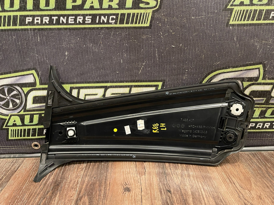 2020 BMW M8 COMP F93 FRONT LEFT EXTERIOR GLOSS BLACK B PILLAR MOULDING OEM *READ