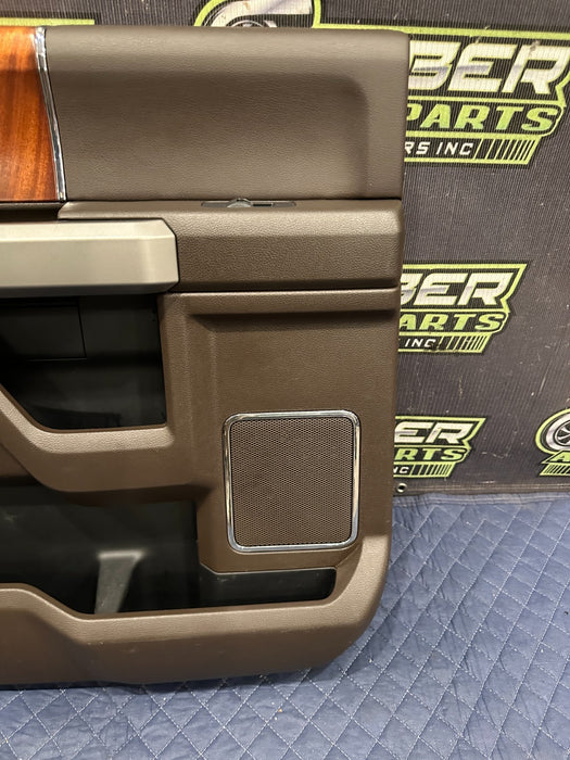 2017-2019 FORD F250 F350 F450 KING RANCH BROWN REAR LEFT DOOR PANEL OEM