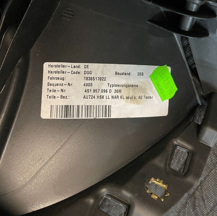 2017 AUDI R8 V10 PASSENGER SIDE GLOVE BOX ASSEMBLY *LEATHER DENTS*
