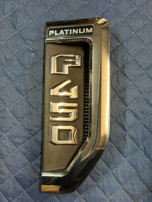 2018 2019 2020 FORD F450 PLATINUM PASSENGER RIGHT CHROME FENDER EMBLEM BADGE OEM