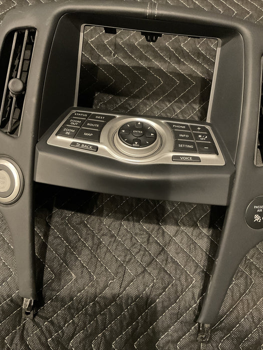 2011 NISSAN 370Z SPORT CENTER DASH RADIO & AC SURROUND TRIM OEM 2009-2020~WEAR~