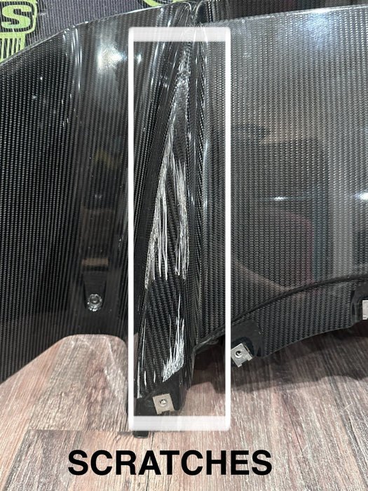 17-18 AUDI R8 CARBON FIBER REAR BUMPER DIFFUSER OEM *DAMAGE/READ* 4S0 807 521 D