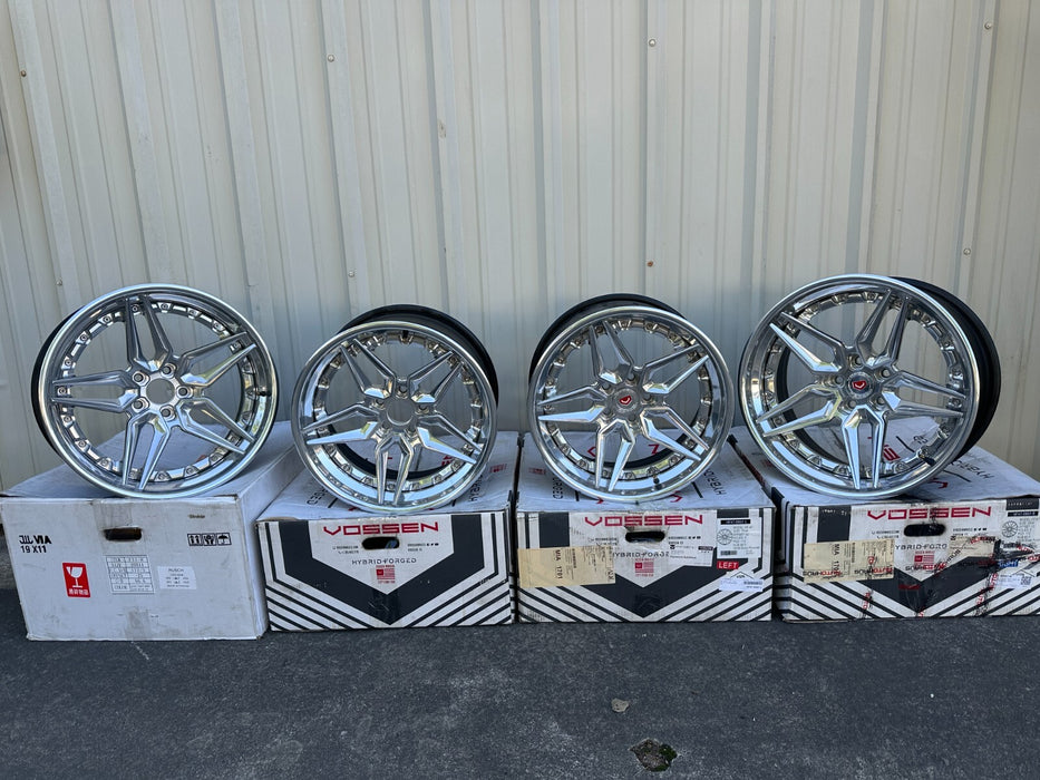 Vossen Forged Evo-1 3-Piece Wheels Rims 19x10.5 +3 18x9 +15 5x114.3 /$11K Retail