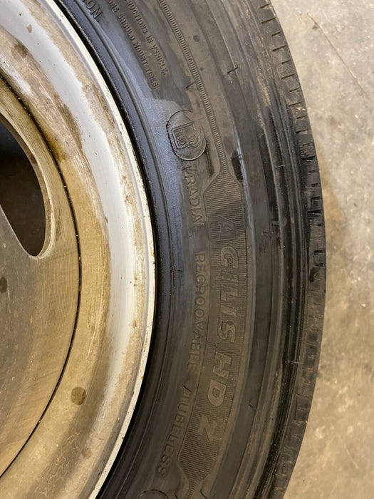 2019 FORD F450 DUALLY MICHELIN REAR INNER TIRE WHEEL RIM 225/70R19.5
