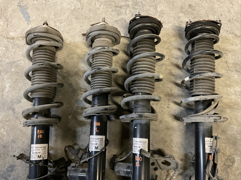 2017 INFINITI Q50 RED SPORT FRONT REAR RIGHT LEFT STRUT SHOCK ABSORBER OEM